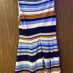 Vince Camuto Striped Sleeveless Fit & Flare Dress